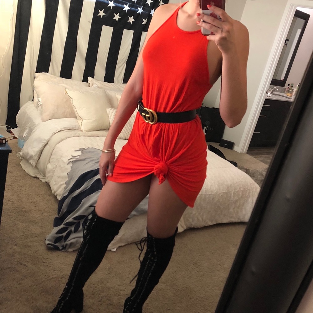 Pull&Bear Orange Dress